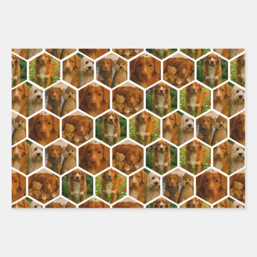 6 Photo Collage Personalized Template Inpakpapier Vel (Voorkant)