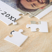 6 Photo Collage Sjabloon Familienaam Wit Legpuzzel (Zijkant)