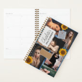 6-Photo Collage Sunflower Denim Tickets  Planner (Display)