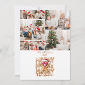 6 Photo Cute Gingerbread Merry Christmas Feestdagenkaart (Voorkant)