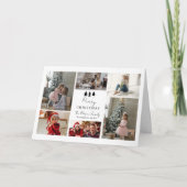 6 Photo Family Christmas Card Trees Design Bedankkaart (Voorkant)