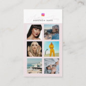 6 Photo Feed Grid Social Media 2 QR-codes Visitekaartje (Achterkant)