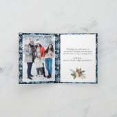 6 PHOTO-kerstfeestjes, bijtend blauw hout Feestdagen Kaart (Binnen)