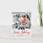 6 PHOTO Kerstmis Rustic Birch Bark Greeting Feestdagen Kaart (Voorkant)