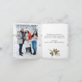 6 PHOTO Kerstmis Rustic Birch Bark Greeting Feestdagen Kaart (Binnen)