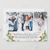 6 PHOTO Kerstmis Rustic Birch Bark Greeting Feestdagenkaart (Achterkant)