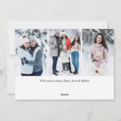 6 PHOTO Kerstmis Rustic Birch Bark Greeting Feestdagenkaart (Achterkant)