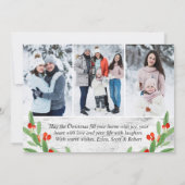 6 PHOTO Kerstmis Rustic Birch Bark Greeting Feestdagenkaart (Achterkant)