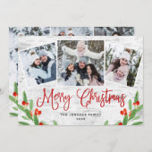 6 PHOTO Kerstmis Rustic Birch Bark Greeting Feestdagenkaart (Voorkant / Achterkant)