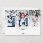 6 PHOTO Kerstmis Rustic Birch Bark Greeting Feestdagenkaart (Achterkant)