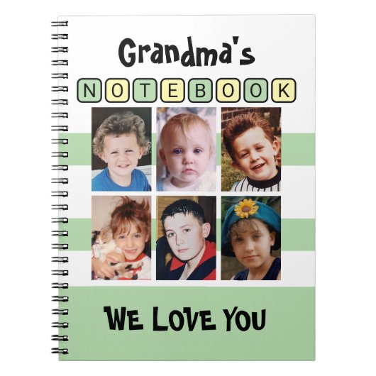 6 photo love you green grandma's notitieboek (Voorkant)