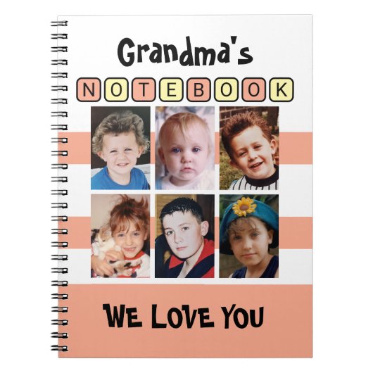 6 photo love you peach grandma's notitieboek (Voorkant)