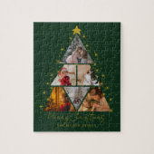 6 Photo Tree Shape Christmas family gift Legpuzzel (Verticaal)