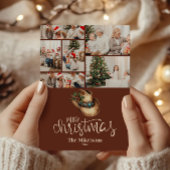 6 Photo  Western Cowboy Hat Christmas Feestdagenkaart