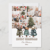 6 photo Western Howdy Christmas Feestdagenkaart (Voorkant)