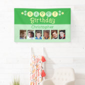 6 photos happy birthday name kids green party spandoek (Insitu)