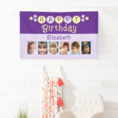 6 photos happy birthday name kids purple party spandoek (Insitu)