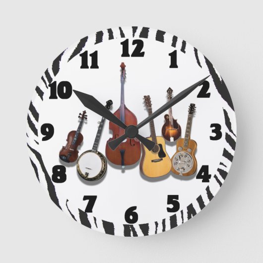 6-PIEKERIJBAND-CLOCK RONDE KLOK (Voorkant)