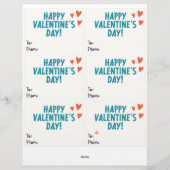 6 Pirate Kinder Classroom Valentijnsdag Kaarten Briefhoofd (Achterkant)