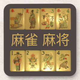 6 plastic onderzetters - 麻 雀 麻 bloemen en zasons