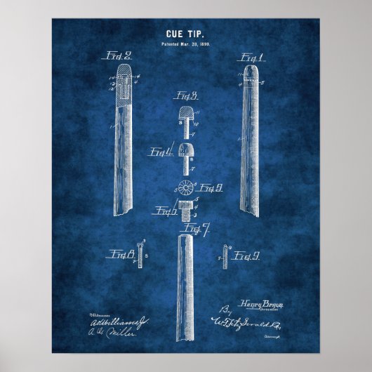 6 Pool Billiard Decor Poster (Voorkant)