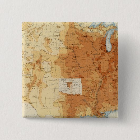 6 Populatie 1890 Vierkante Button 5,1 Cm (Voorkant)