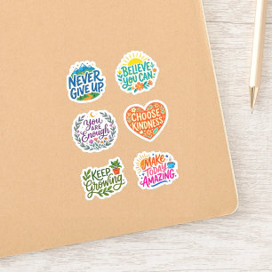 +6 Positieve Spreuken, Motiverend en Inspirerend Sticker