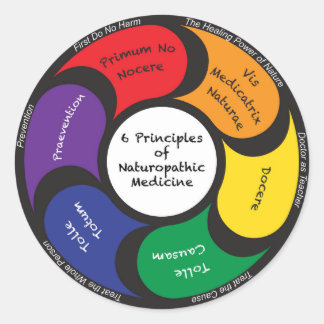 6 Principes van Naturopathic Medicine Sticker
