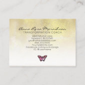 *~* 6 Punch Hole Butterfly Flowers Loyalty Kaart (Achterkant)