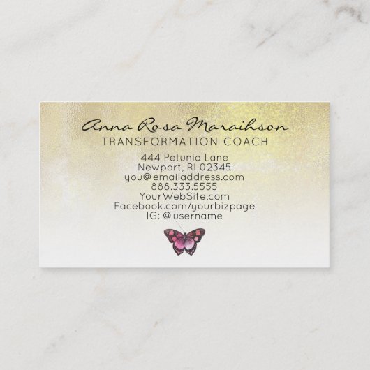 *~* 6 Punch Hole Flowers Butterfly Loyalty Card Visitekaartje (Achterkant)