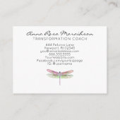 *~* 6 Punch Hole Flowers Dragonfly Loyalty Kaart (Achterkant)