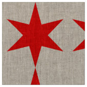 6-punts Chicago Flag Red Star Stof (Close Up)