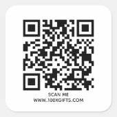 6 QR CODE TEKST STICKERS - GEBRUIK GRATIS GENERATO (Voorkant)