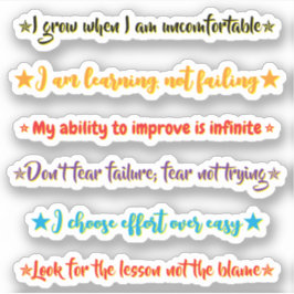 6 Quotes over mindset | Motiverend & Inspirerend Sticker