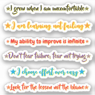6 Quotes over mindset   Motiverend & Inspirerend Sticker