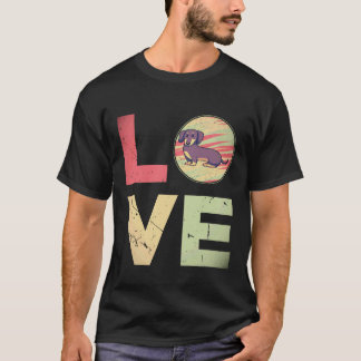 6 Retro vintage Dasjkundehond Moeder Cadeaus Dasjk T-shirt