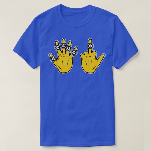 6 ringen pitt zwart t-shirt (Design voorkant)