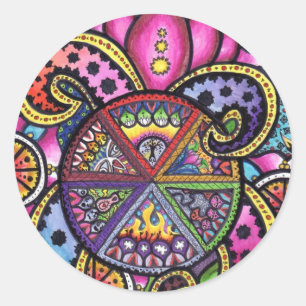 "6" RONDE STICKER