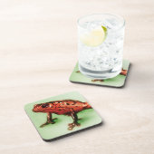 6 Rood kikkervisje Onderzetters set, Wild Animal S (Rechterzijde)