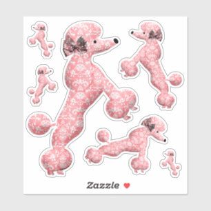 6 Roze danserende portaalhond Sticker