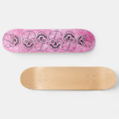 6 Roze skateboard van de schedel (Horizontaal)