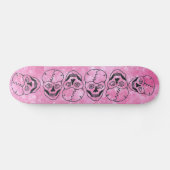 6 Roze skateboard van de schedel (Horizontaal)