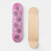 6 Roze skateboard van de schedel (Voorkant)
