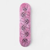6 Roze skateboard van de schedel (Voorkant)