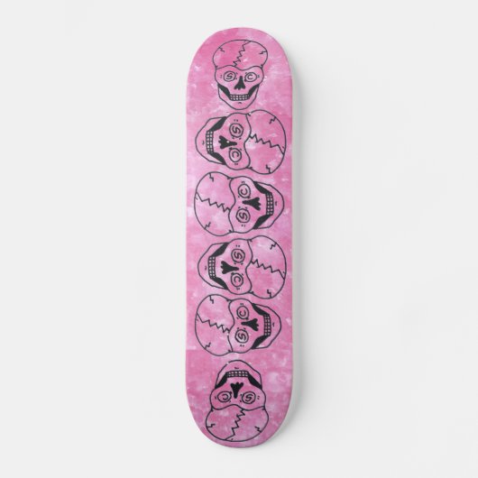 6 Roze skateboard van de schedel (Voorkant)