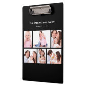6 Secties Aangepast foto Eenvoudig elegant zwart L Klembord (Links)
