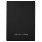 6 Secties Aangepast foto Eenvoudig elegant zwart L Klembord (Achterkant)