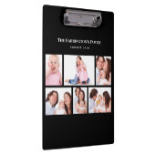 6 Secties Aangepast foto Eenvoudig elegant zwart L Klembord (Rechts)