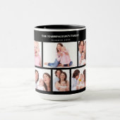 6 Secties Aangepast foto Eenvoudig elegant zwart L Mok (Midden)