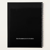 6 Secties Aangepast foto Eenvoudig elegant zwart L Planner (Achterkant)